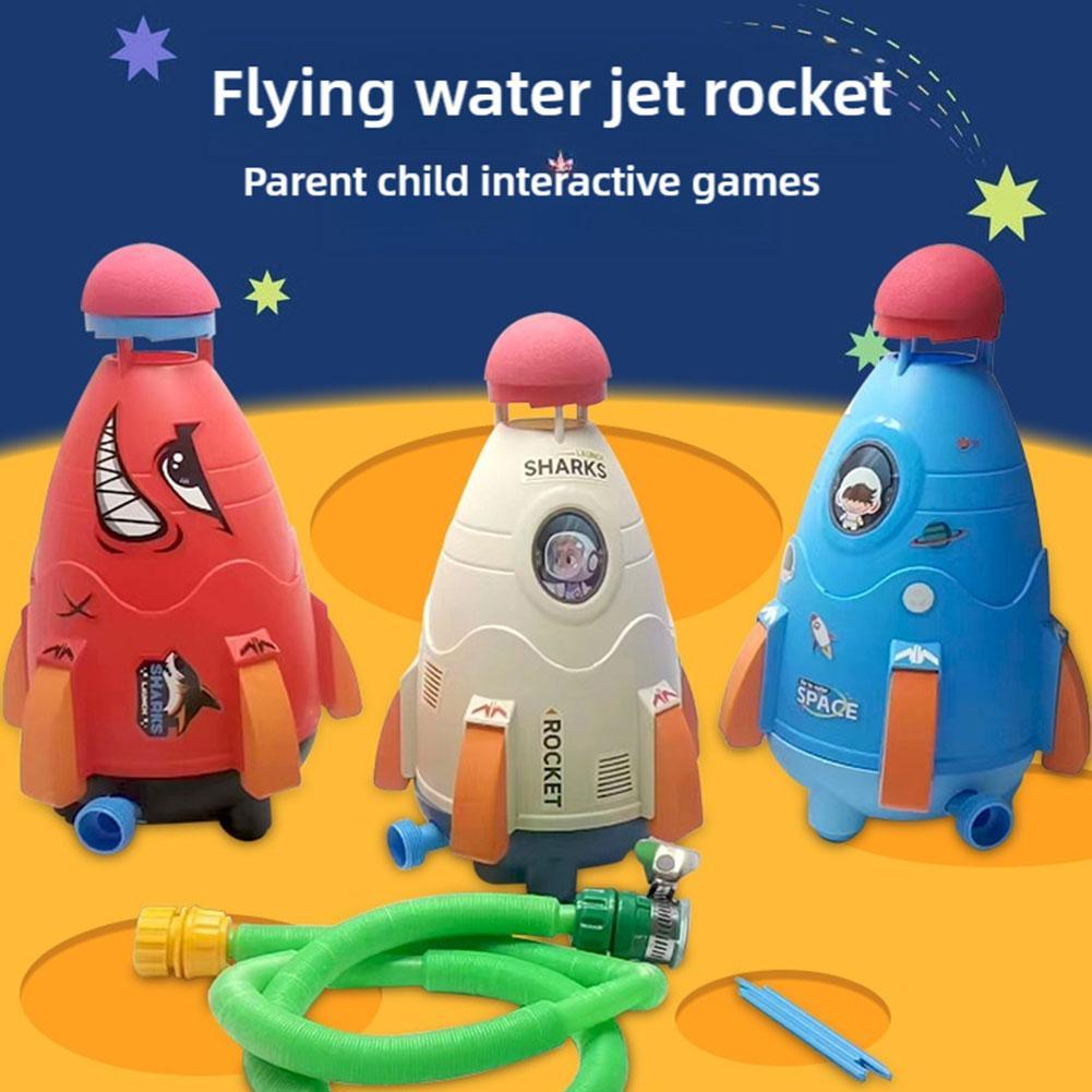 Kids Outdoor Water Sprinkler - Rocket Launcher Toys Rocket Water Sprinklers