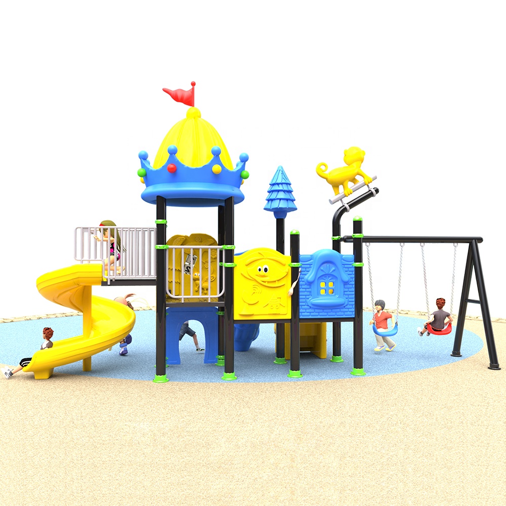 Kids Outdoor Swing Set With Slide - Multifunctional Children Wholesale Daycare Outdoor Play