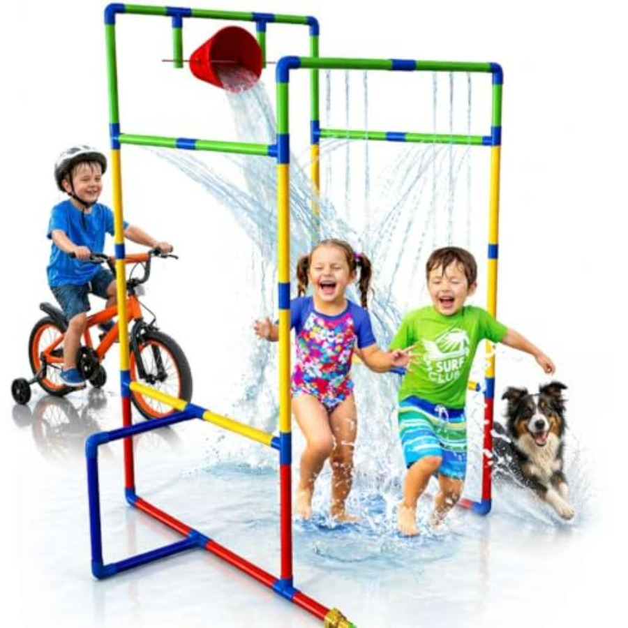 Kids Outdoor Water Park - Outdoor backyard water park sprinkler tunnel