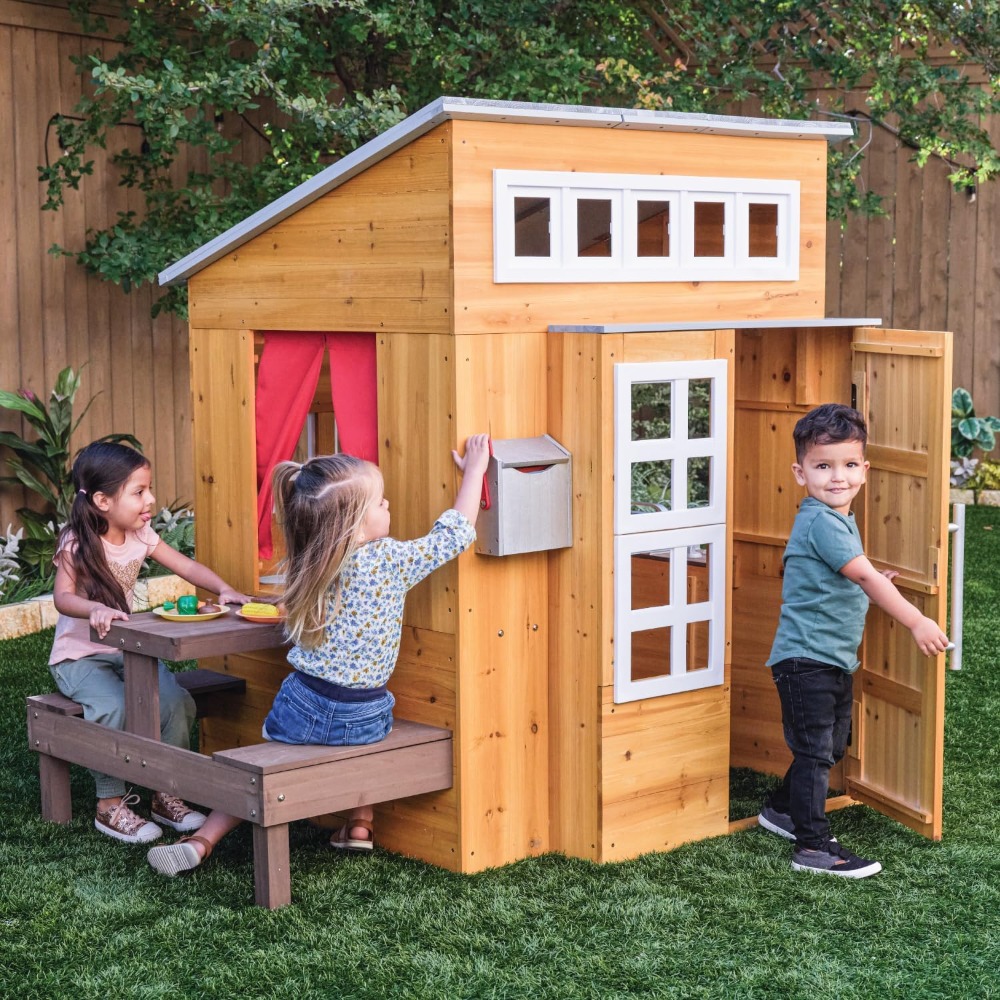 Modern Outdoor Wooden Playhous - Kids Outdoor Grill Set ulasan dan harga