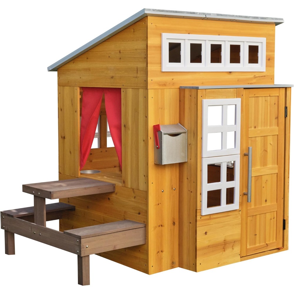 Modern Outdoor Wooden Playhous - Kids Outdoor Grill Set ulasan dan harga