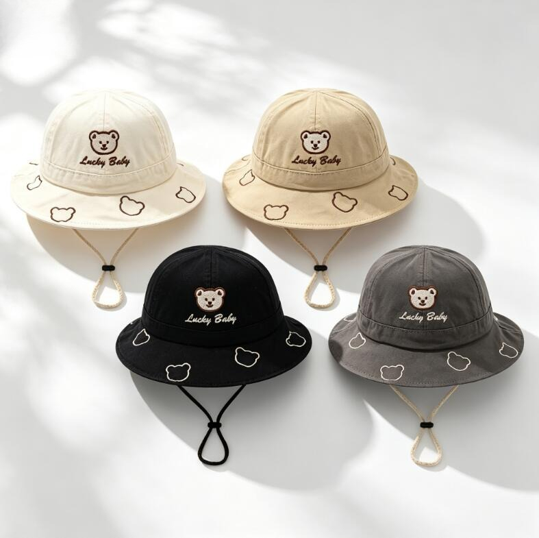 2026 Cute Cartoon Bear Baby Bu - Kids Outdoor Hat ulasan dan harga