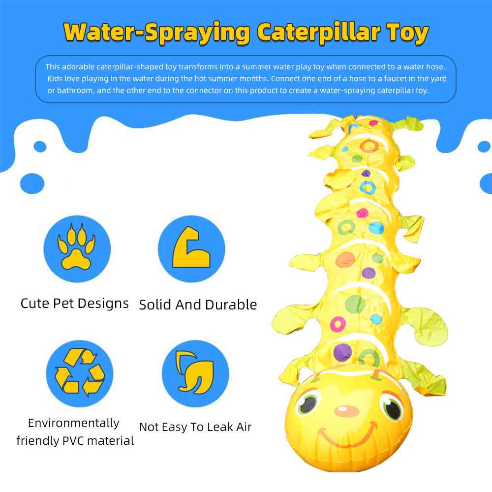 Caterpillar Sprinkler Pad Spla - Kids Outdoor Water Sprinkler ulasan dan harga