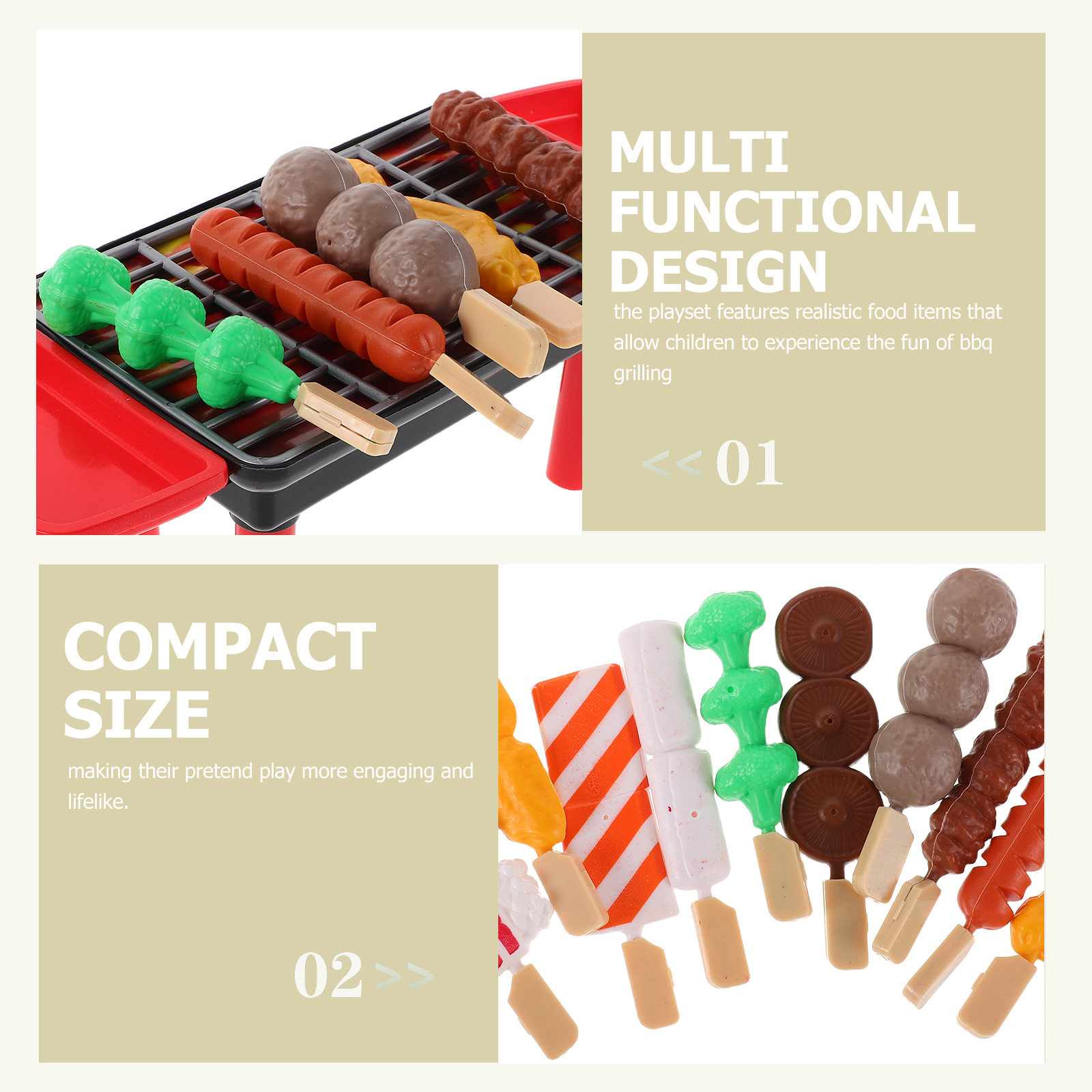 20Pcs Realistic Bbq Grill Play - Kids Outdoor Grill Set ulasan dan harga