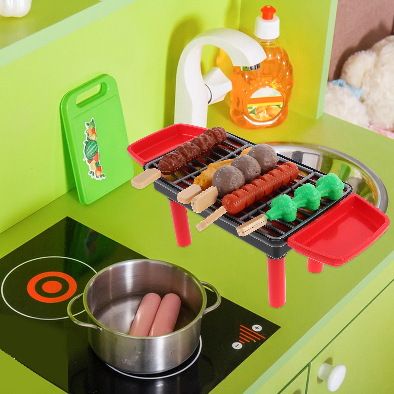 20Pcs Realistic Bbq Grill Play - Kids Outdoor Grill Set ulasan dan harga