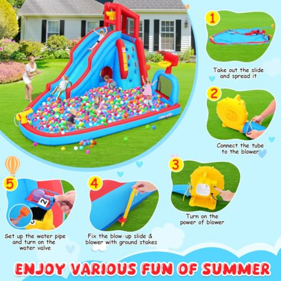Backyard outdoor water slide i - Kids Outdoor Water Park ulasan dan harga