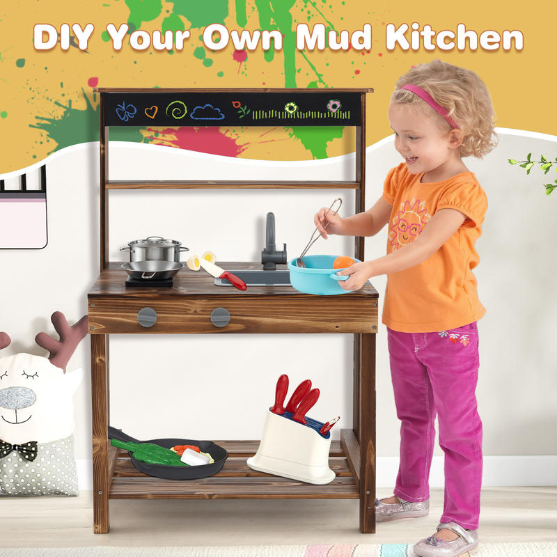 Outdoor Mud Kitchen for Kids w - Kids Outdoor Sink ulasan dan harga