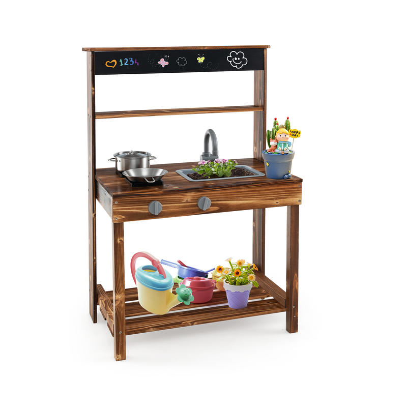 Outdoor Mud Kitchen for Kids w - Kids Outdoor Sink ulasan dan harga