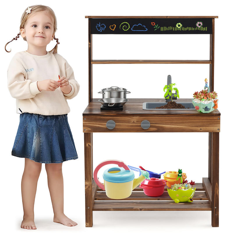 Outdoor Mud Kitchen for Kids w - Kids Outdoor Sink ulasan dan harga