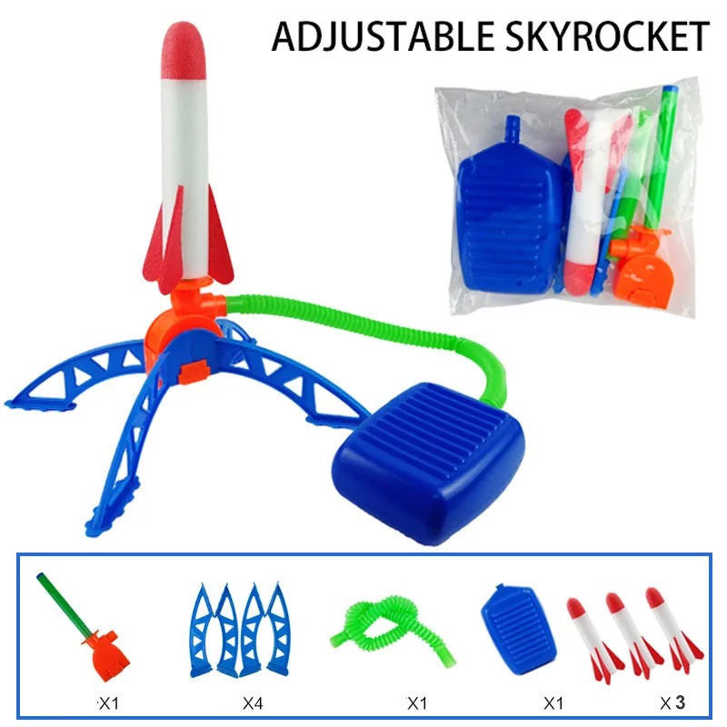Air Rocket Foot Pump Launcher  - Kids Outdoor Jumpsuit ulasan dan harga