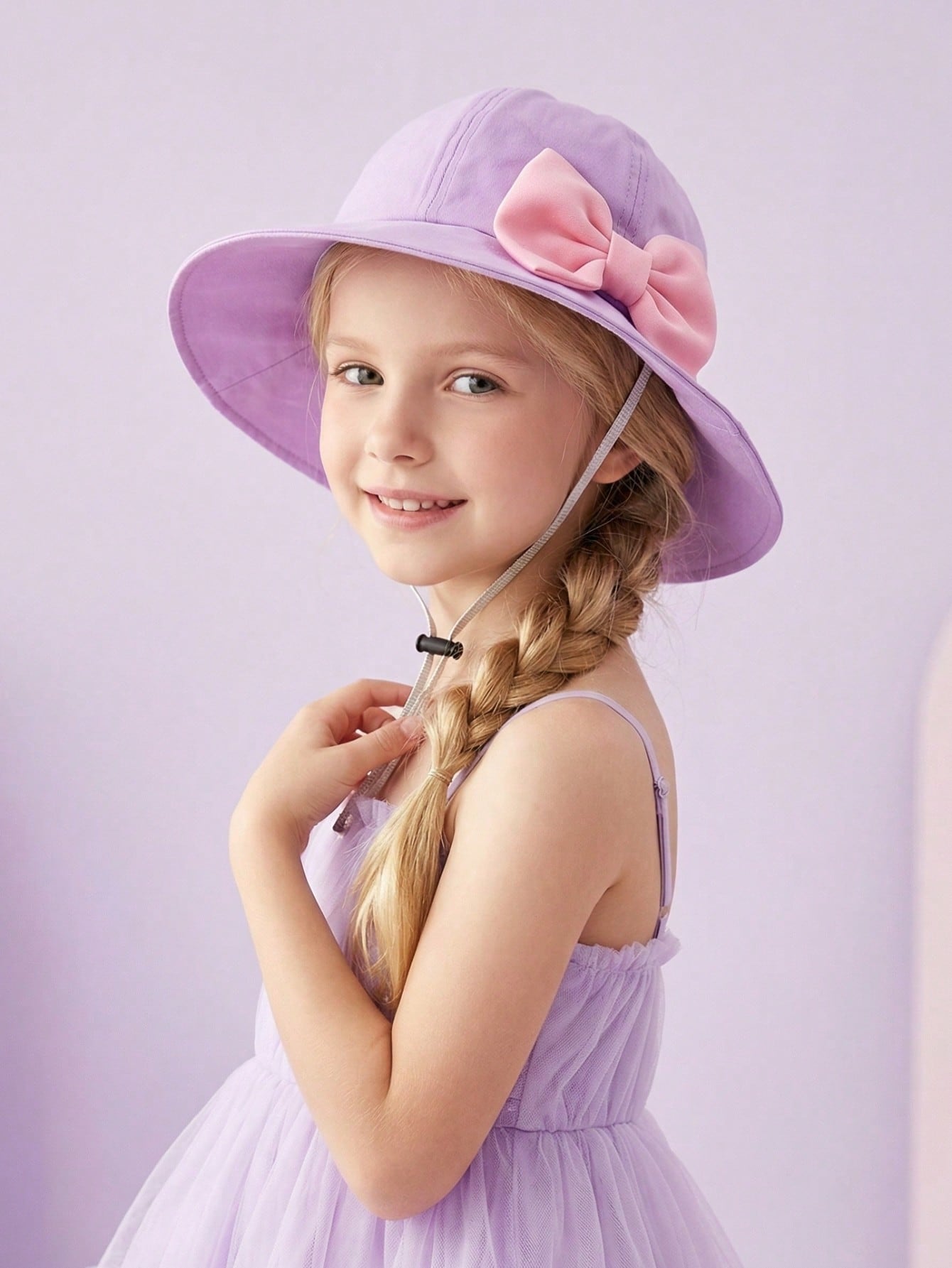 1Pcs Girl 3-8Y Trendy Pink Big - Kids Outdoor Hat ulasan dan harga