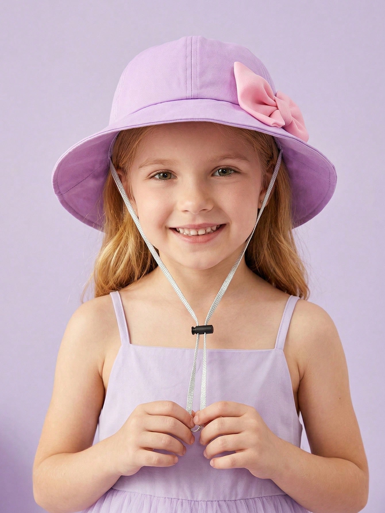 1Pcs Girl 3-8Y Trendy Pink Big - Kids Outdoor Hat ulasan dan harga