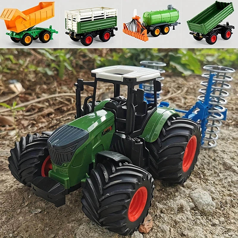 1:24 Inertial Farm Tractor wit - Play Kids Outdoor ulasan dan harga