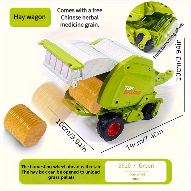 1:24 Inertial Farm Tractor wit - Play Kids Outdoor ulasan dan harga