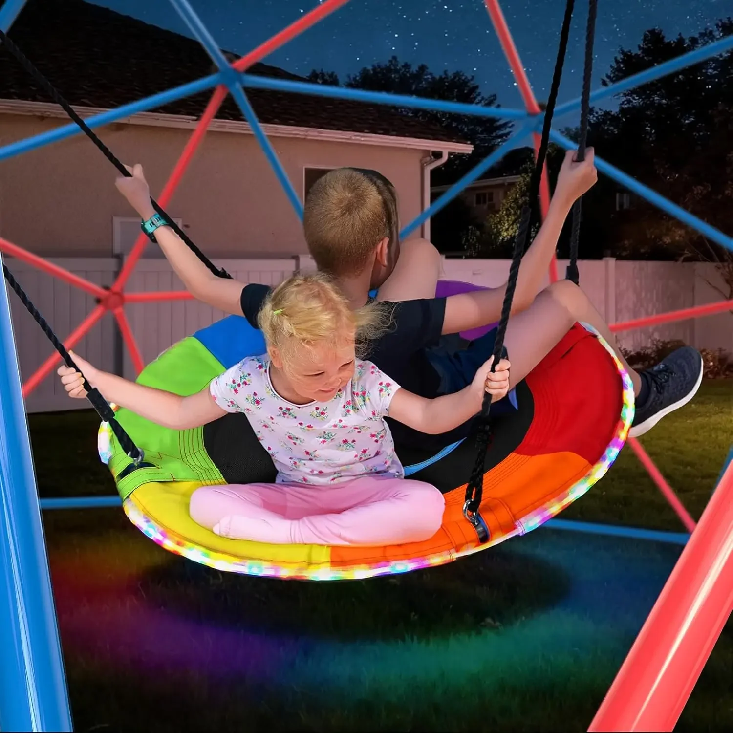 Hapfan Climbing Dome Swing Set - Kids Outdoor Jungle Gym ulasan dan harga