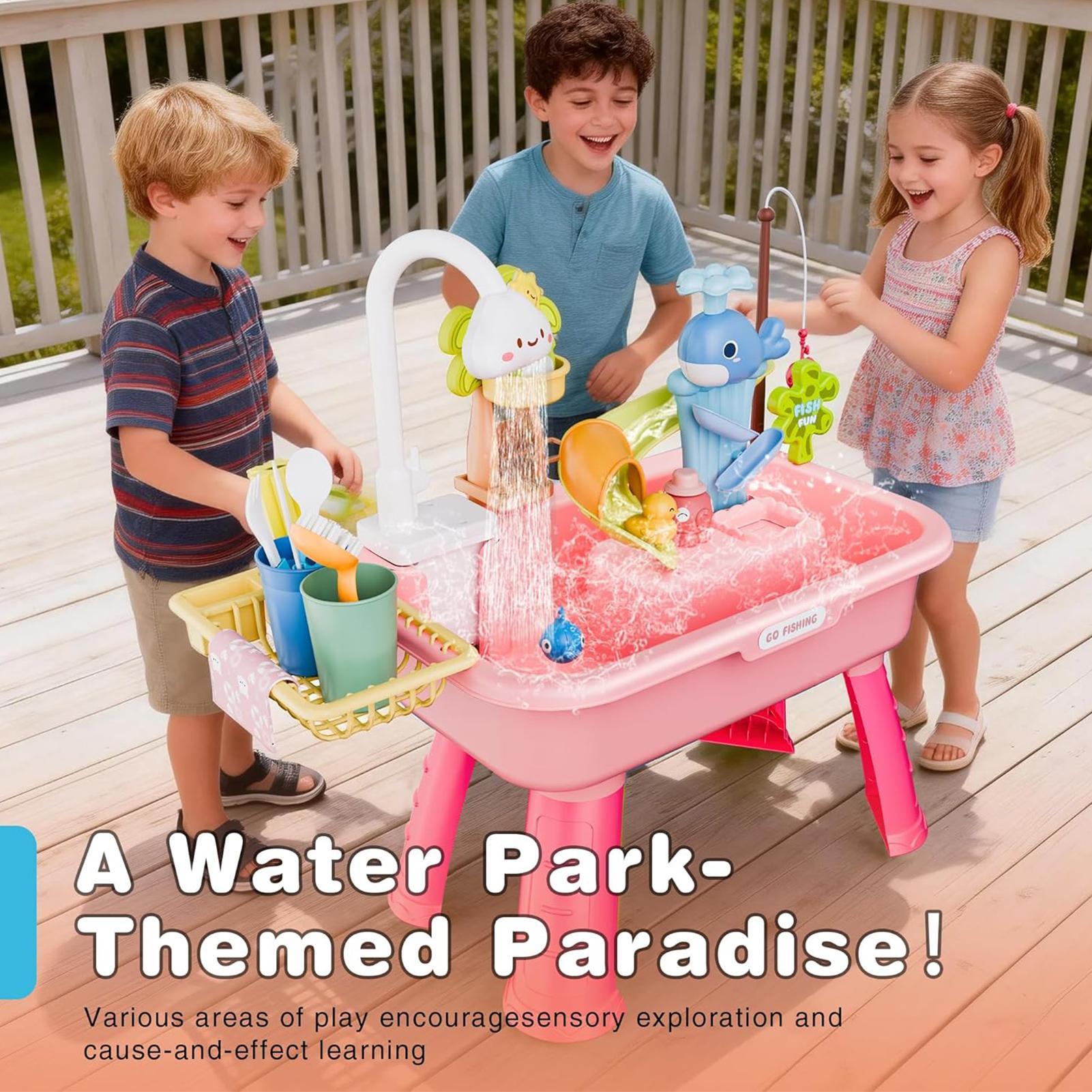 Water Play Table Kitchen Play  - Kids Outdoor Sink ulasan dan harga