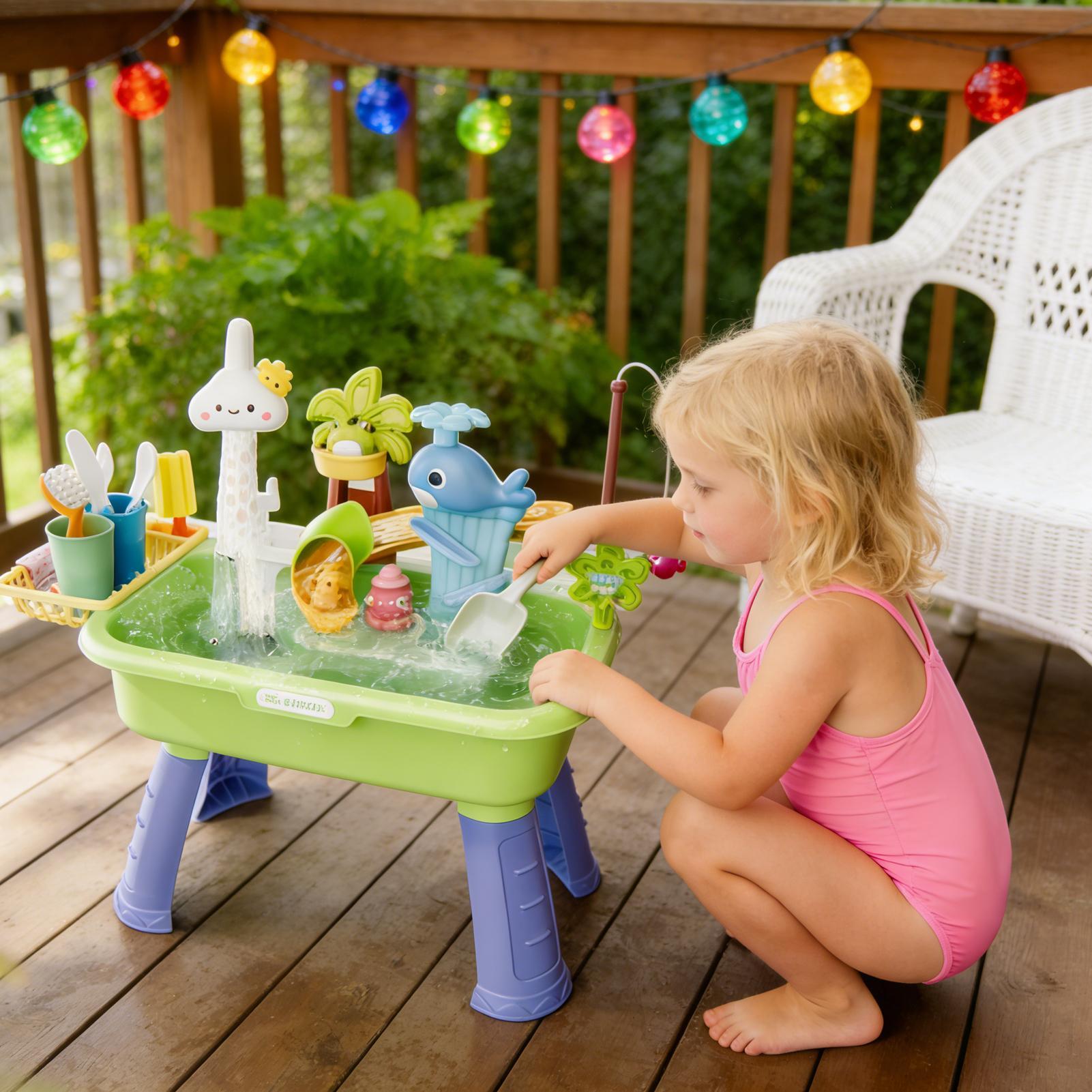 Water Play Table Kitchen Play  - Kids Outdoor Sink ulasan dan harga