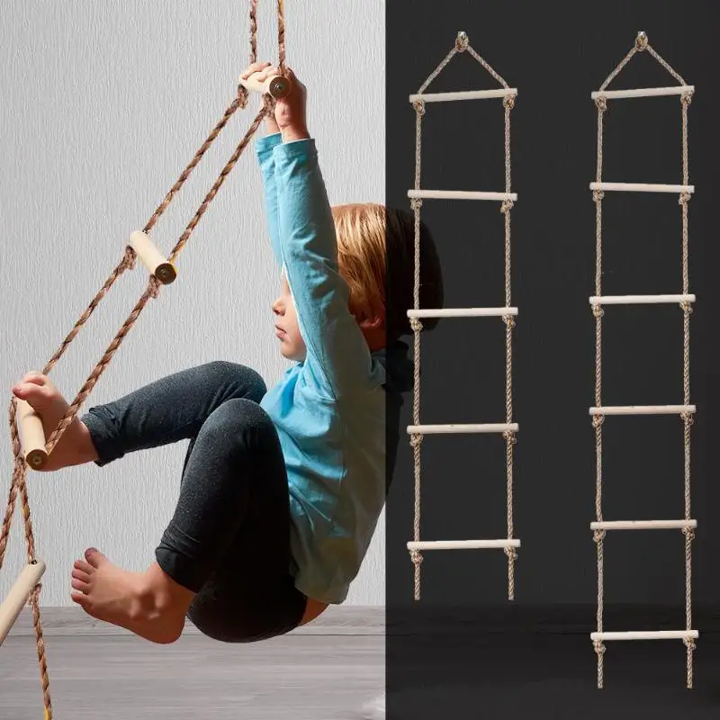 Kids Wooden Ladder Outdoor Act - Kids Outdoor Climbing Equipment ulasan dan harga