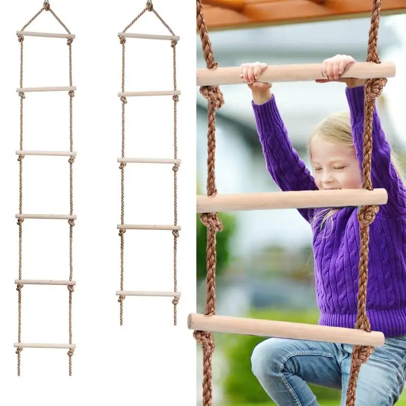 Kids Wooden Ladder Outdoor Act - Kids Outdoor Climbing Equipment ulasan dan harga