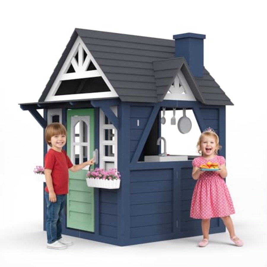 Outdoor kids playhouse: wooden - Kids Outdoor Sink ulasan dan harga