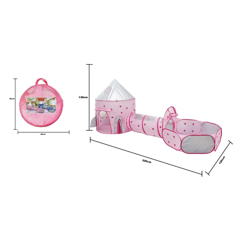 3 in 1 Kids Tent House Portabl - Kids Outdoor Tunnel ulasan dan harga