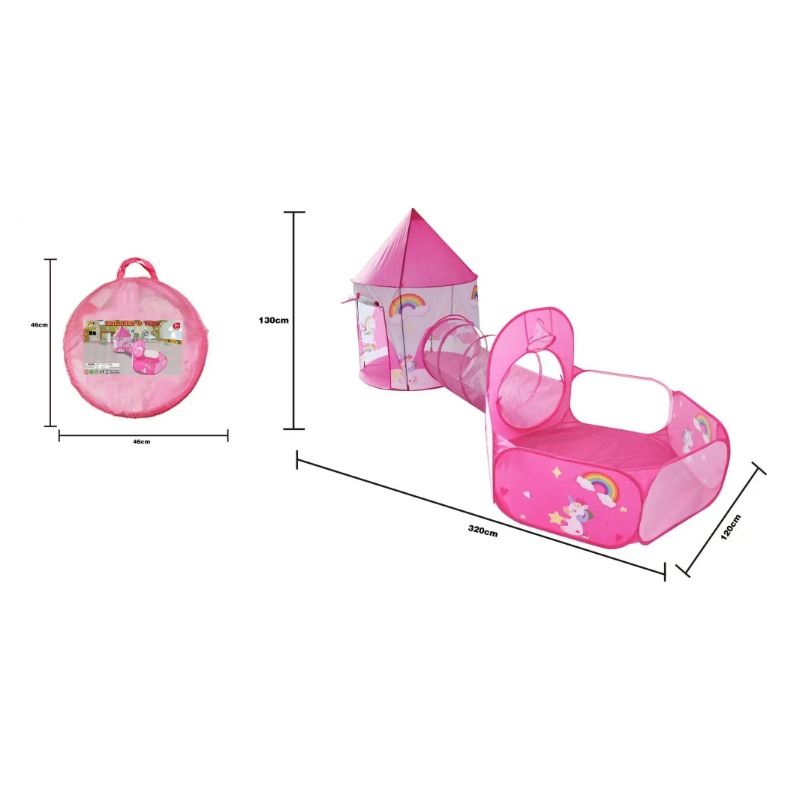 3 in 1 Kids Tent House Portabl - Kids Outdoor Tunnel ulasan dan harga