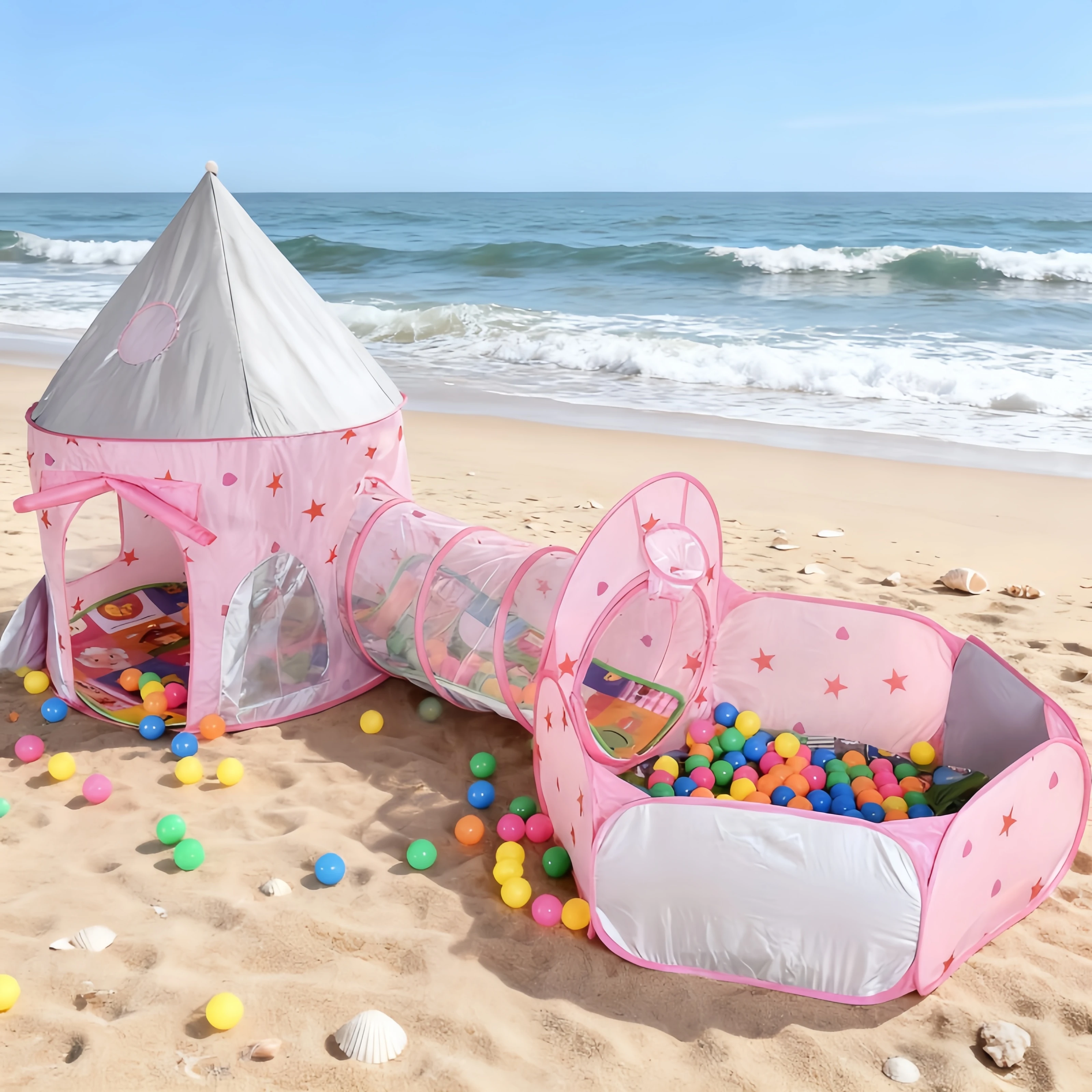 3 in 1 Kids Tent House Portabl - Kids Outdoor Tunnel ulasan dan harga