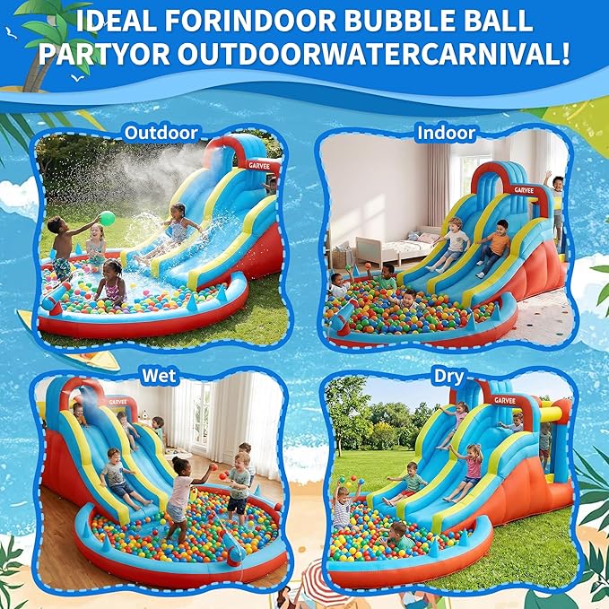 All-Season 8-in-1 Inflatable W - Kids Outdoor Water Park ulasan dan harga