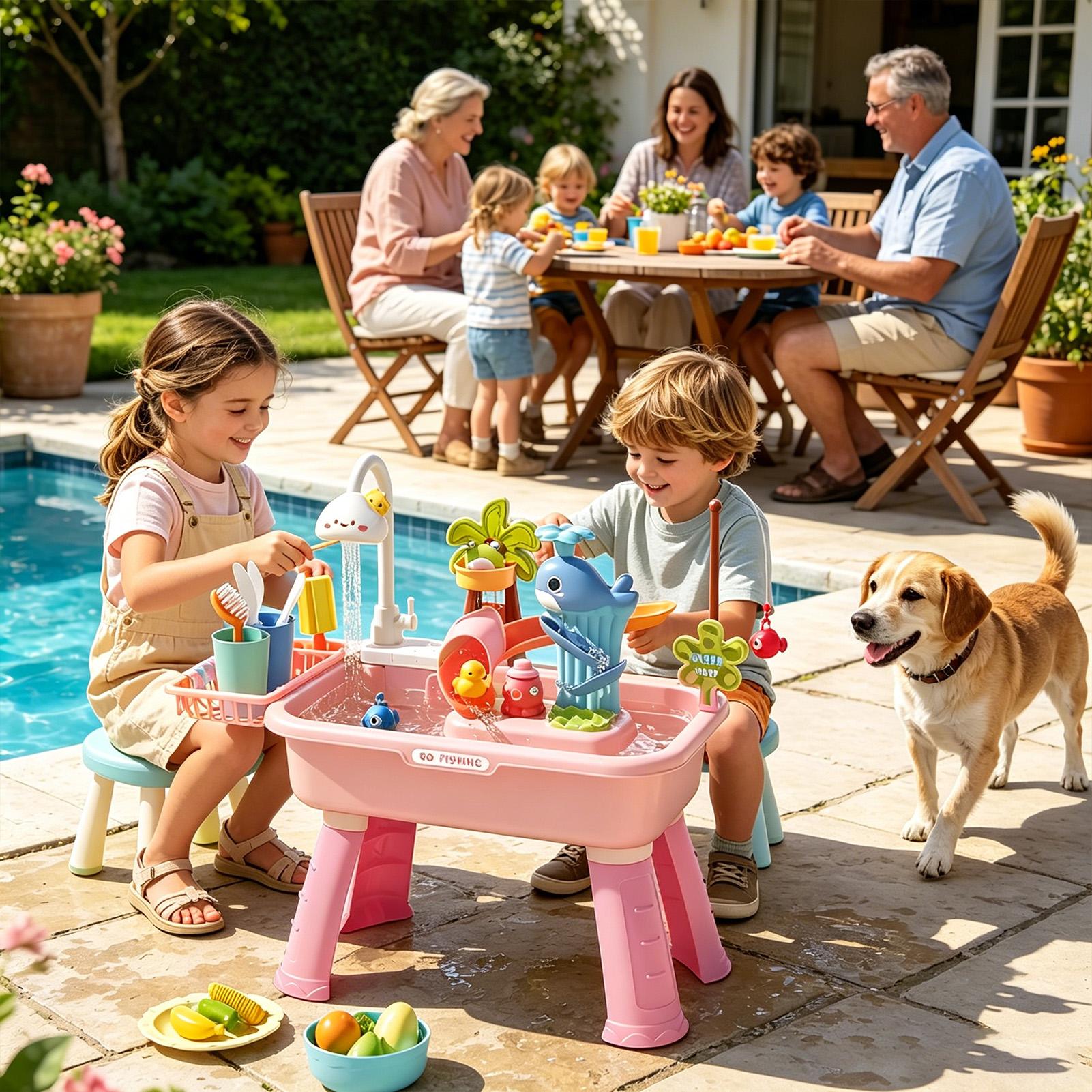 Kids Water Table with Pump, Se - Kids Outdoor Sink ulasan dan harga