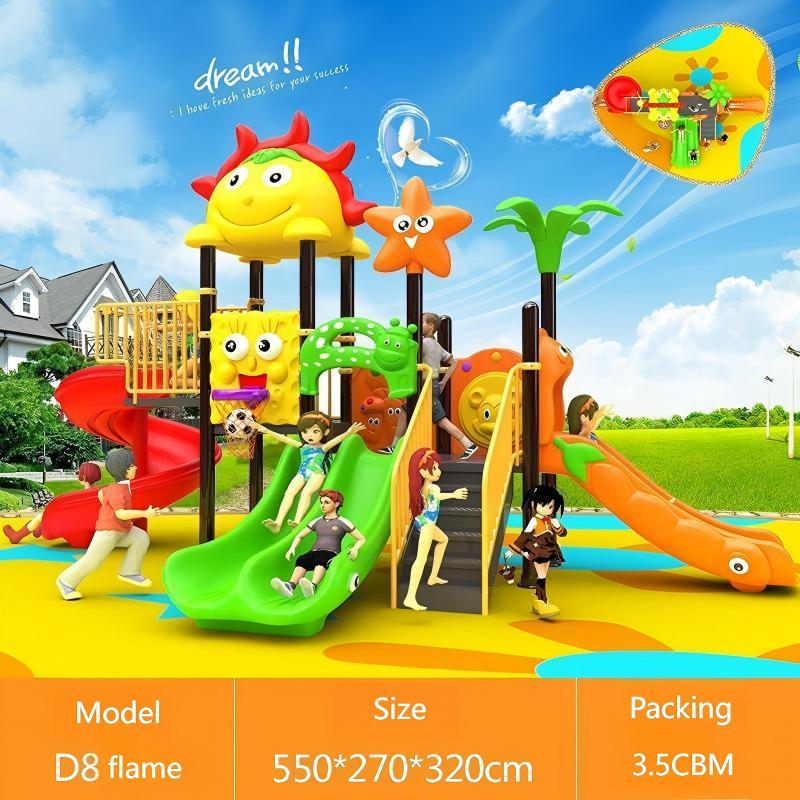 1-3 Years Steel & Plastic Swin - Kids Outdoor Swing Set With Slide ulasan dan harga