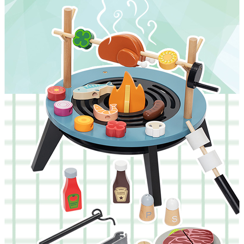 Wooden Barbecue Playset For Ki - Kids Outdoor Grill Set ulasan dan harga