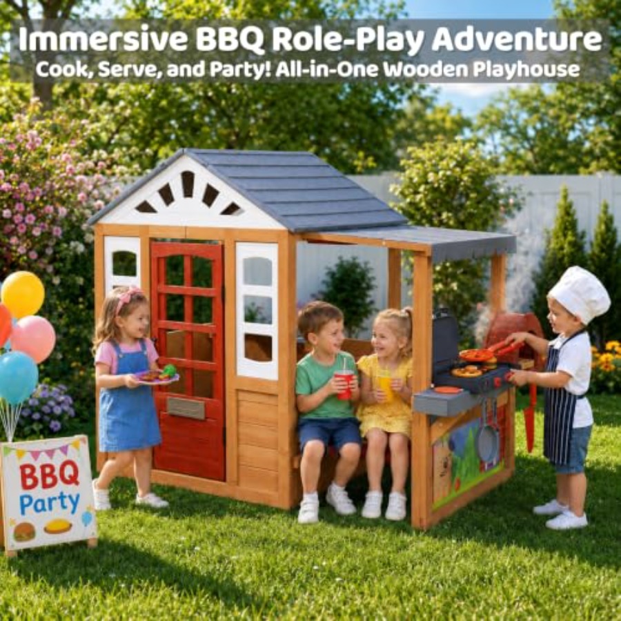 Outdoor Playhouse For Kids Age - Kids Outdoor Grill Set ulasan dan harga