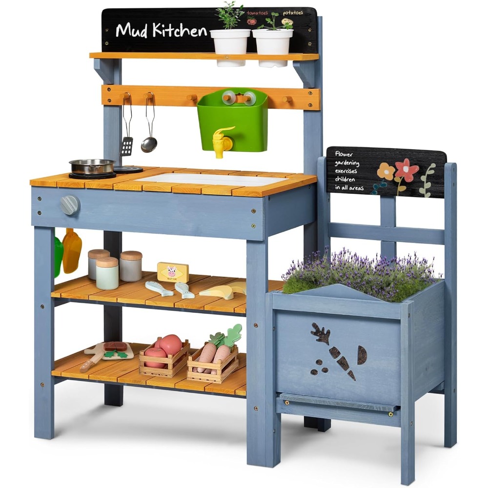 US Shipping Mud Kitchen for Ki - Kids Outdoor Sink ulasan dan harga