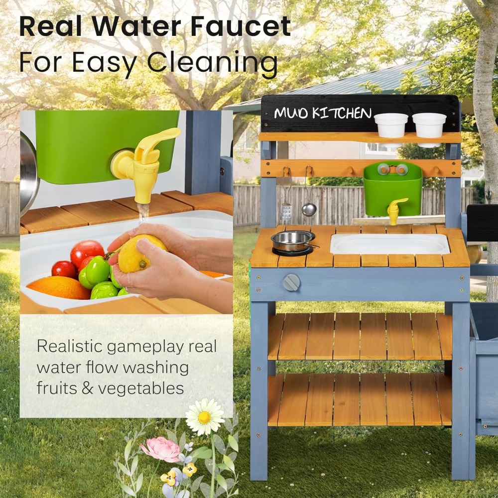 US Shipping Mud Kitchen for Ki - Kids Outdoor Sink ulasan dan harga