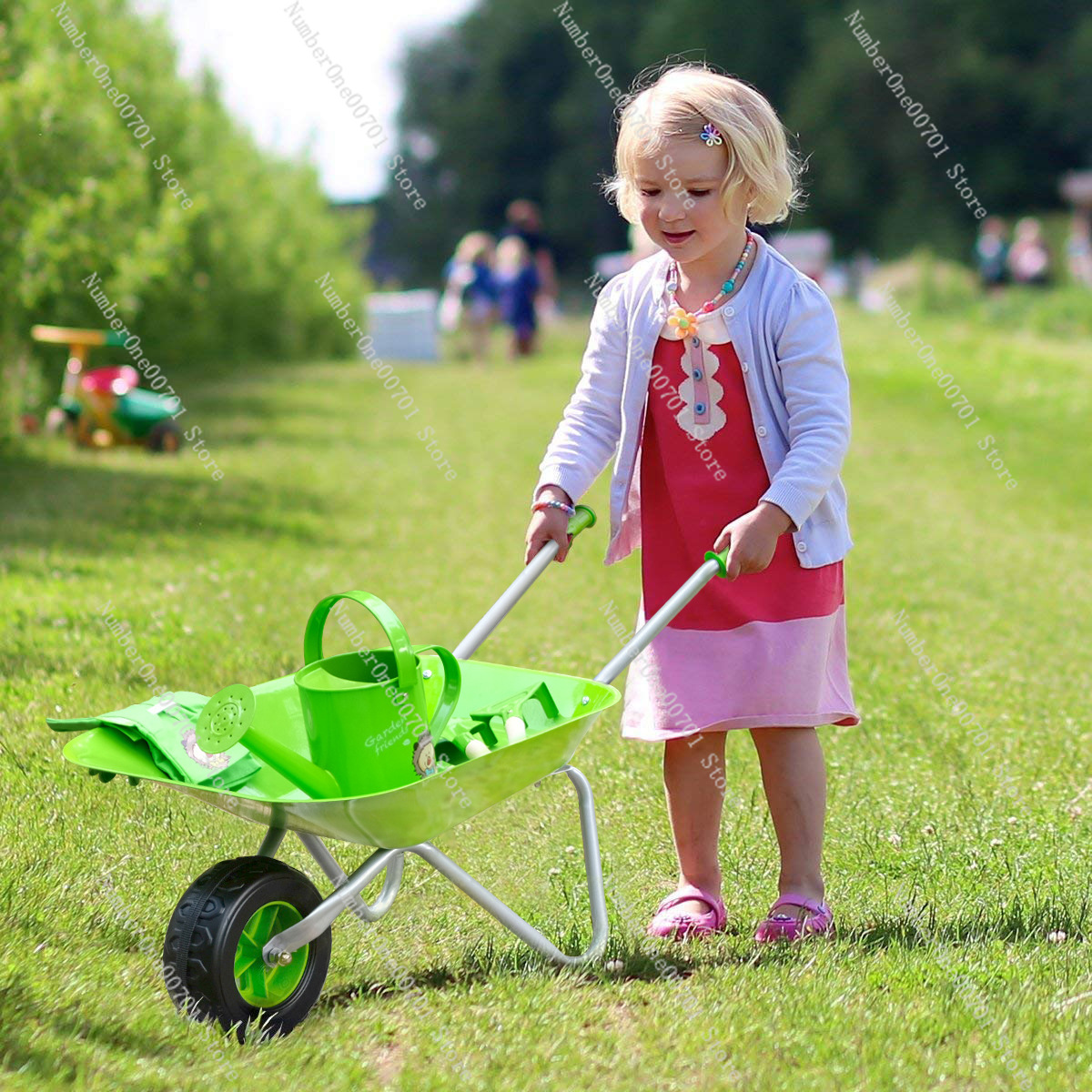 Kids Outdoor Wheelbarrow, Gree - Play Kids Outdoor ulasan dan harga