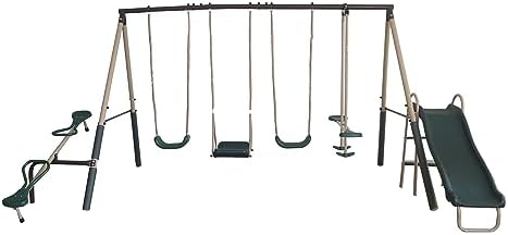 view Outdoor Play Kids Metal B - Kids Outdoor Swing Set With Slide ulasan dan harga