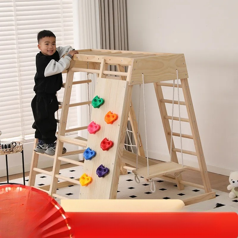 JMZ Wooden Jungle Gym Slide Cl - Kids Outdoor Jungle Gym ulasan dan harga