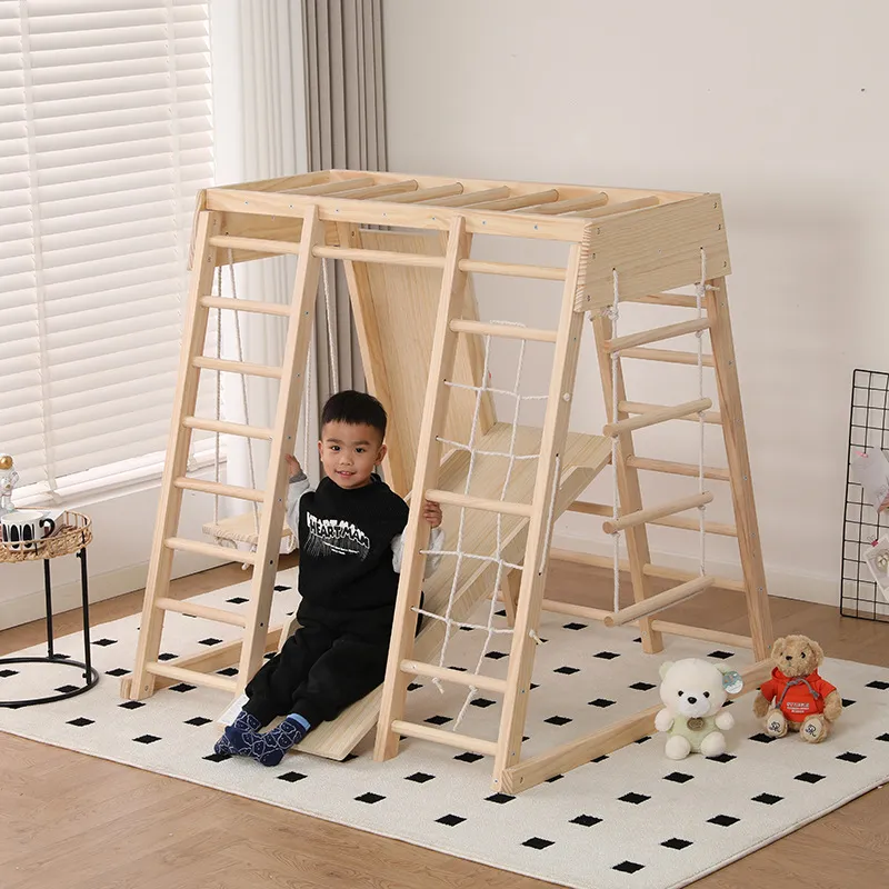 JMZ Wooden Jungle Gym Slide Cl - Kids Outdoor Jungle Gym ulasan dan harga