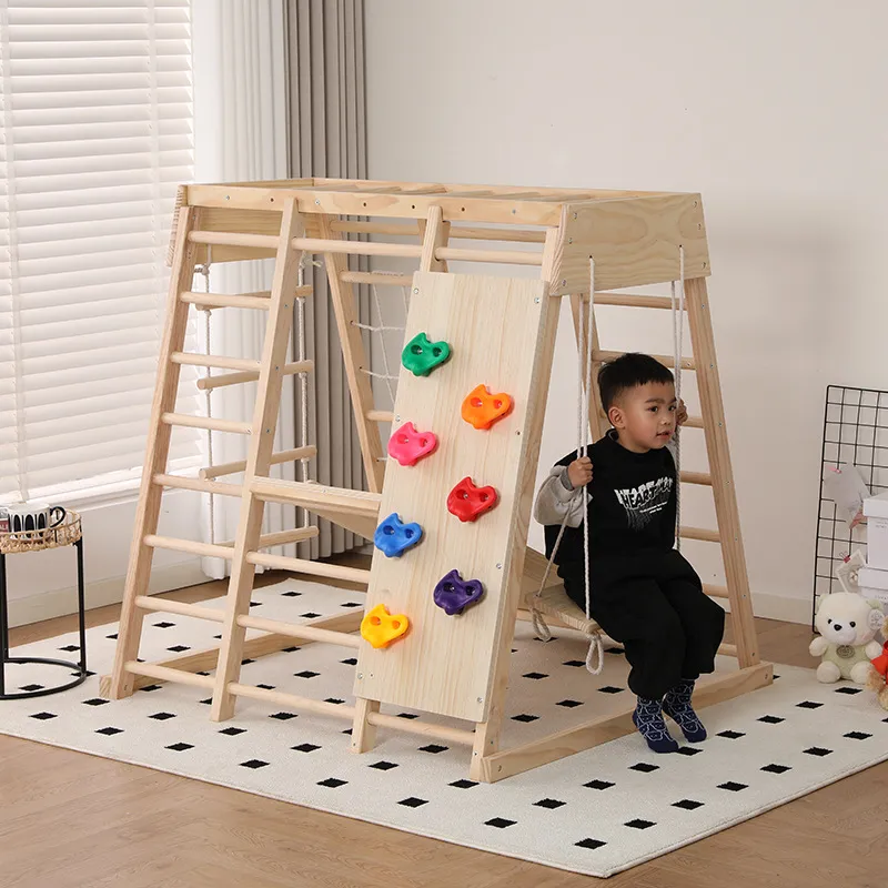 JMZ Wooden Jungle Gym Slide Cl - Kids Outdoor Jungle Gym ulasan dan harga