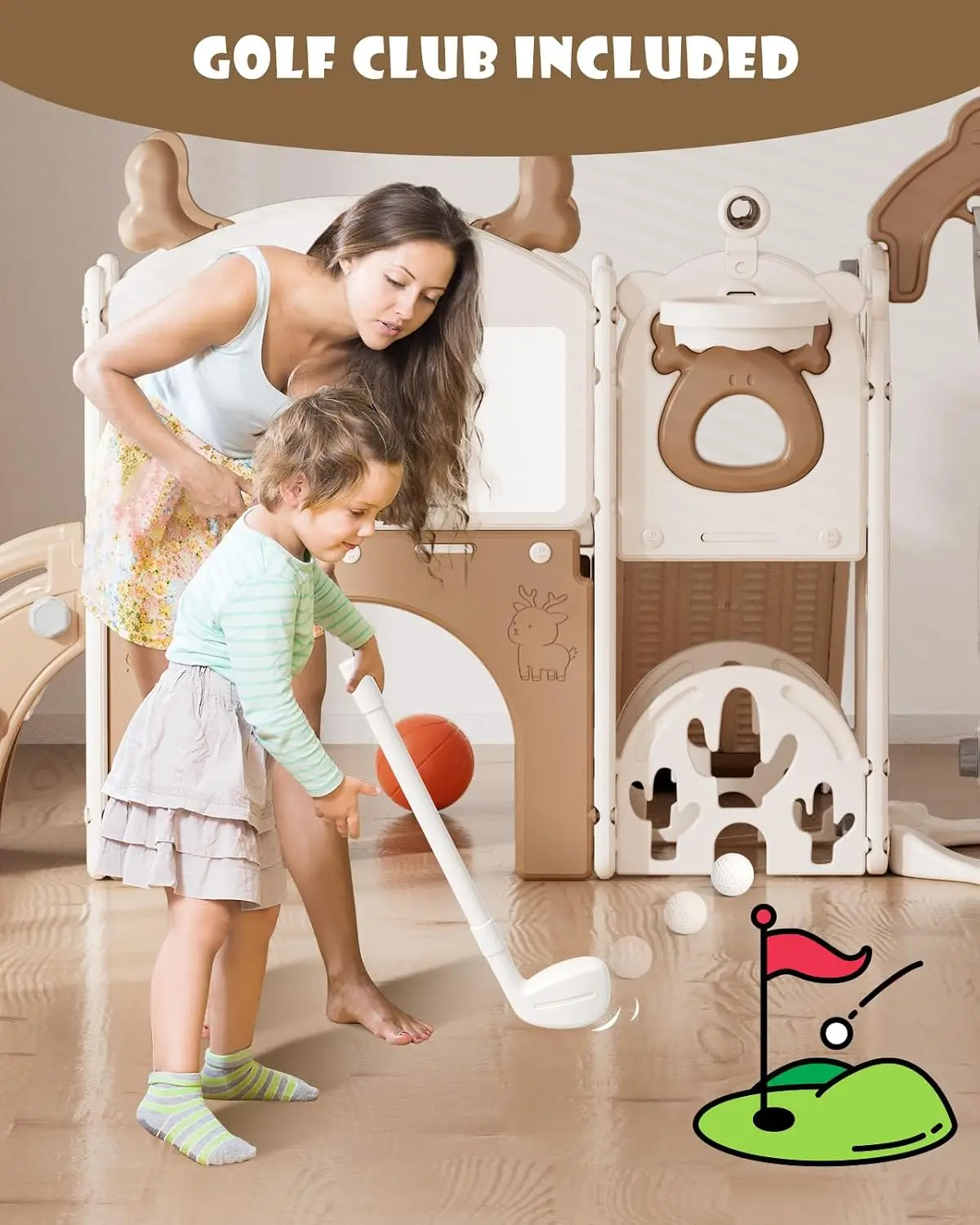 13-in-1 Toddler Slide and Swin - Kids Outdoor Swing Set With Slide ulasan dan harga