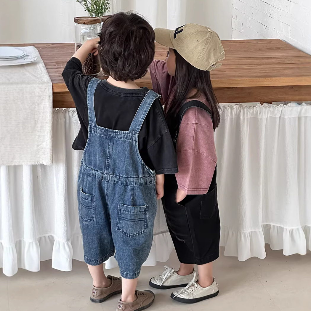 2026 Summer Unisex Kids Denim  - Kids Outdoor Jumpsuit ulasan dan harga