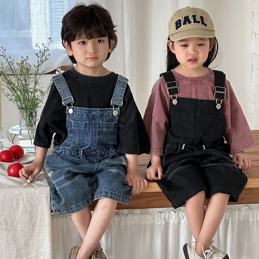 2026 Summer Unisex Kids Denim  - Kids Outdoor Jumpsuit ulasan dan harga