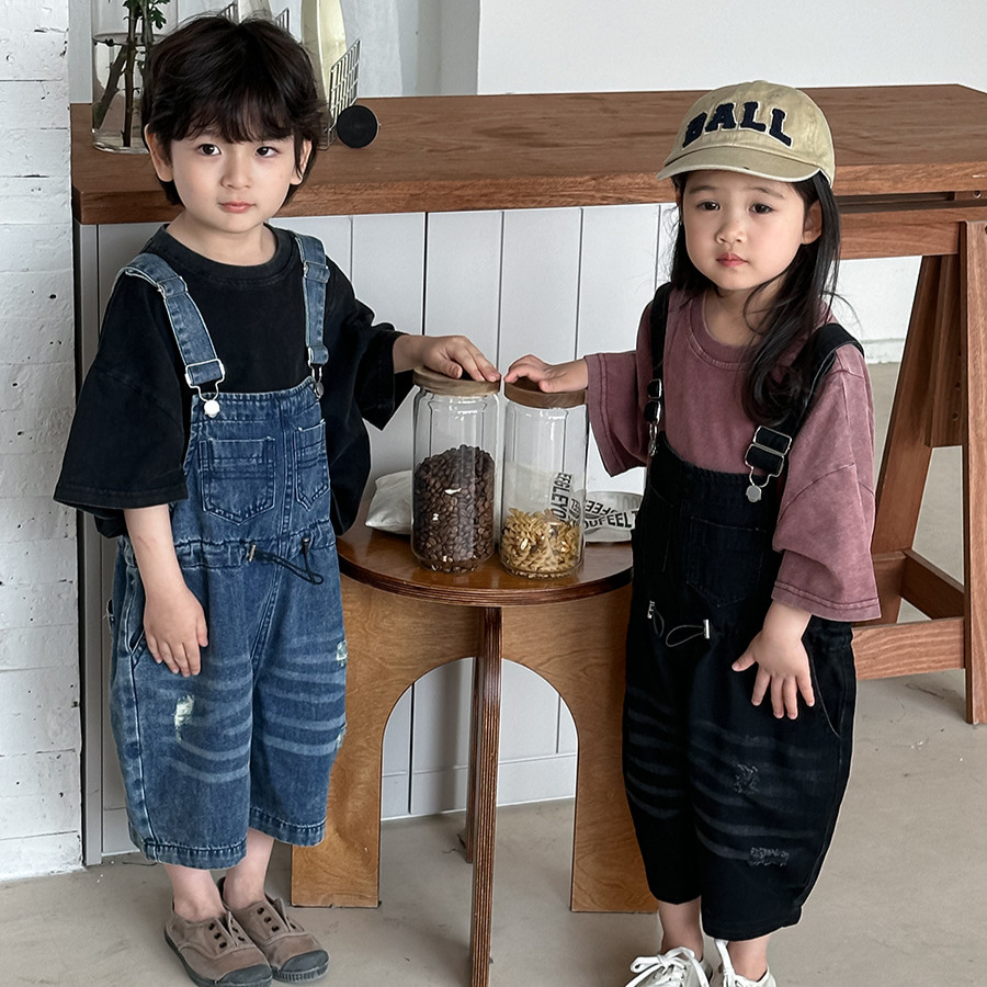 2026 Summer Unisex Kids Denim  - Kids Outdoor Jumpsuit ulasan dan harga