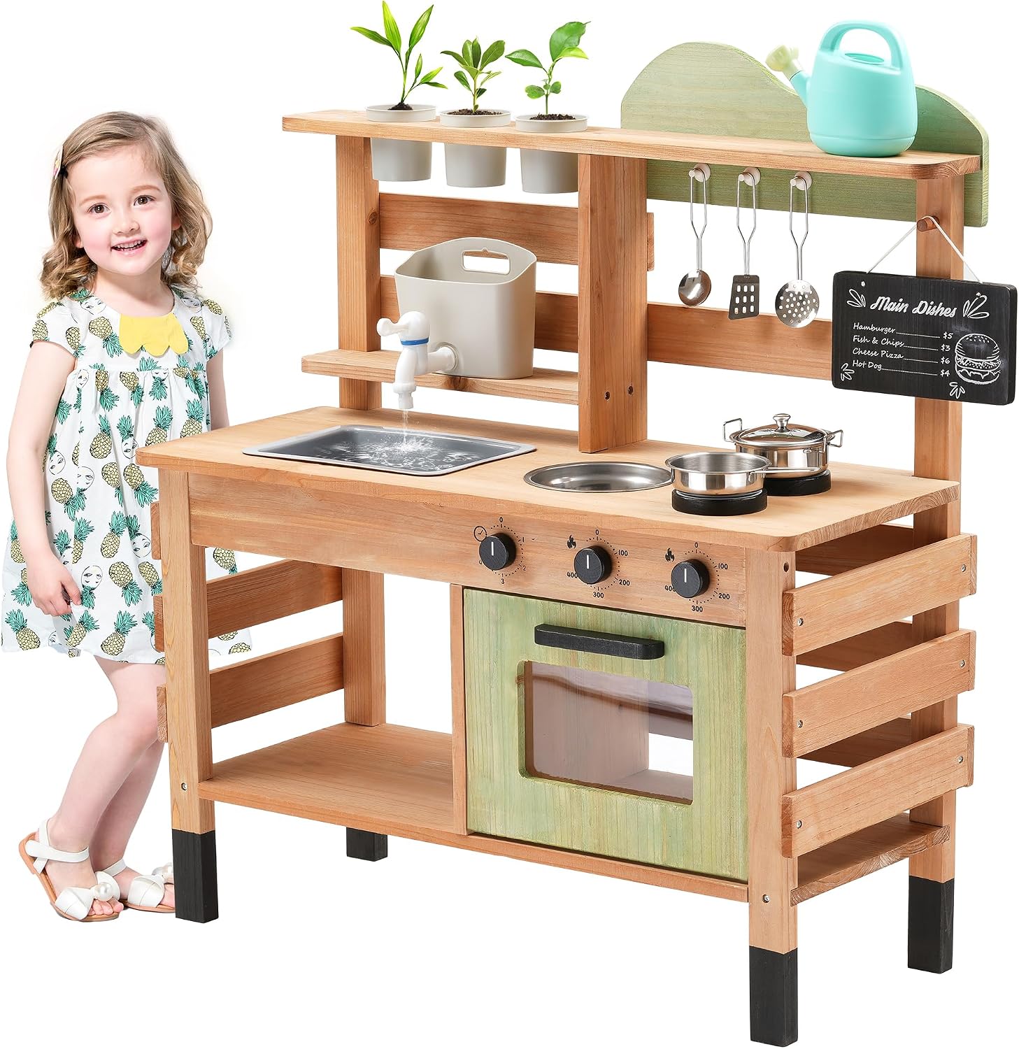 OLLIKIVI Outdoor Play Kitchen  - Kids Outdoor Sink ulasan dan harga
