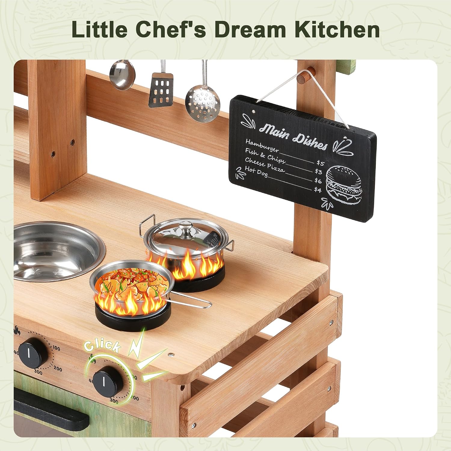 OLLIKIVI Outdoor Play Kitchen  - Kids Outdoor Sink ulasan dan harga