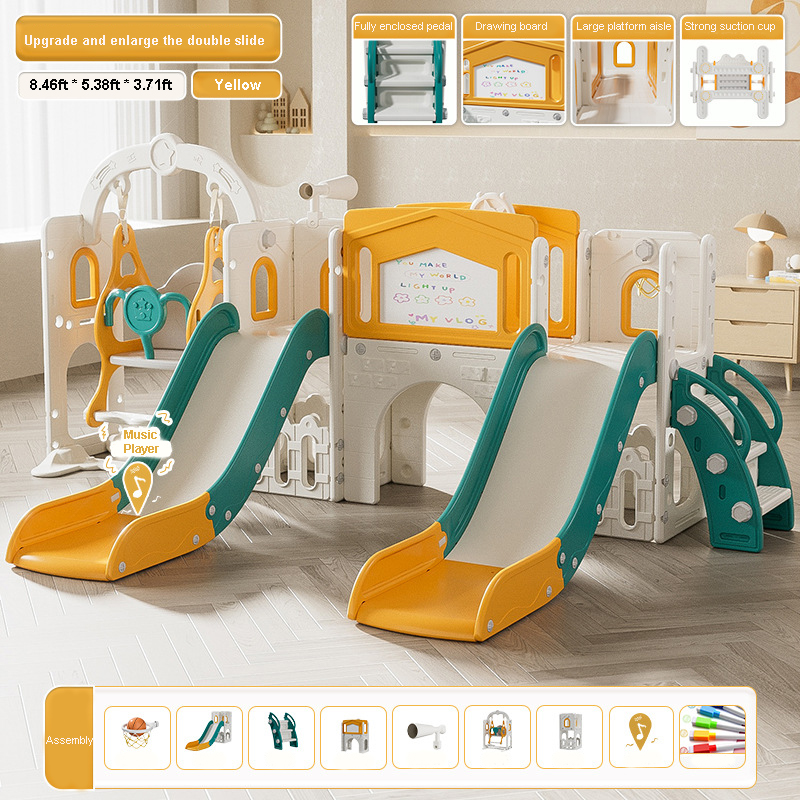 Double Slide Set Toddlers Indo - Kids Outdoor Tunnel ulasan dan harga