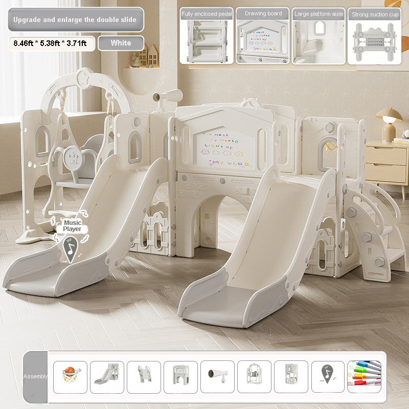 Double Slide Set Toddlers Indo - Kids Outdoor Tunnel ulasan dan harga